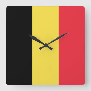Belgische vlag vierkante klok