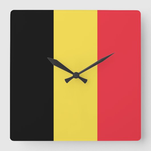 Belgische vlag vierkante klok (Voorkant)