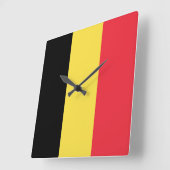 Belgische vlag vierkante klok (Hoek)