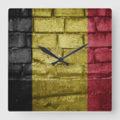 Belgische vlag vierkante klok (Voorkant)