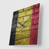 Belgische vlag vierkante klok (Hoek)