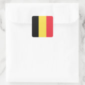 Belgische vlag vierkante sticker (Tas)