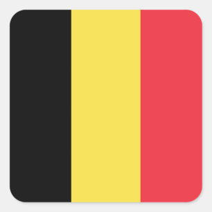 Belgische vlag vierkante sticker