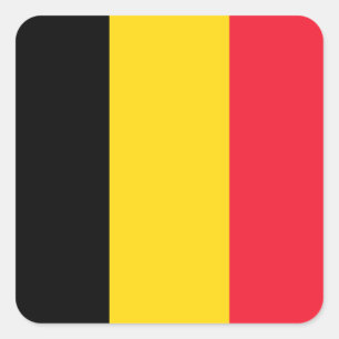 Belgische vlag vierkante sticker
