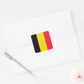 Belgische vlag vierkante sticker (Envelop)