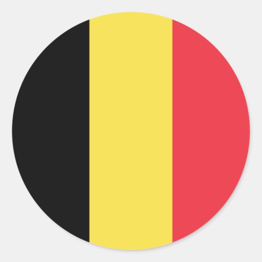 Belgische vlag, vlag van België Ronde Sticker (Voorkant)