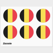 Belgische vlag, vlag van België Ronde Sticker (Vel)