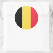 Belgische vlag, vlag van België Ronde Sticker (Tas)