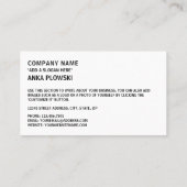 Belgische vlag, vlag van België Visitekaartje (Achterkant)