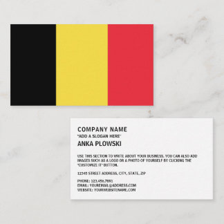 Belgische vlag, vlag van België Visitekaartje