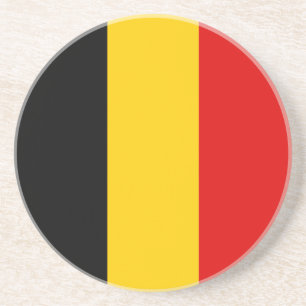 Belgische vlag zandsteen onderzetter