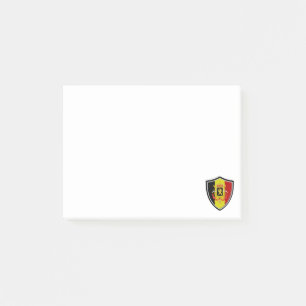 Belgische vlaggen die na het aanbrengen van een vu post-it® notes