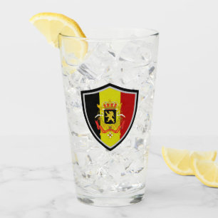Belgische vlaggen glas