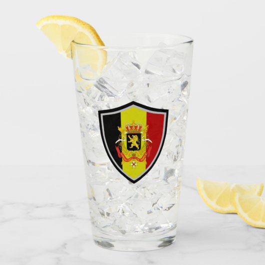 Belgische vlaggen glas (Voorkant ijs)