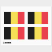 Belgische vlaggen rechthoekige sticker (Vel)