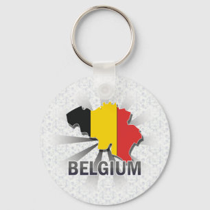 Belgische vlaggenkaart 2.0 sleutelhanger