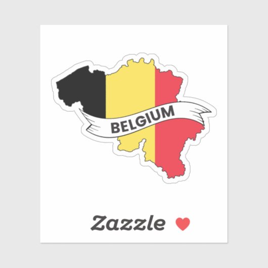 Belgische vlaggenkaart sticker (Vel)