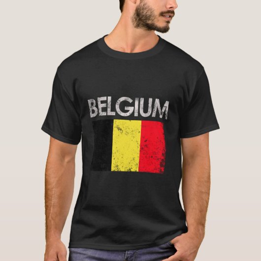 Belgische Vlaggenpride T-shirt (Voorkant)