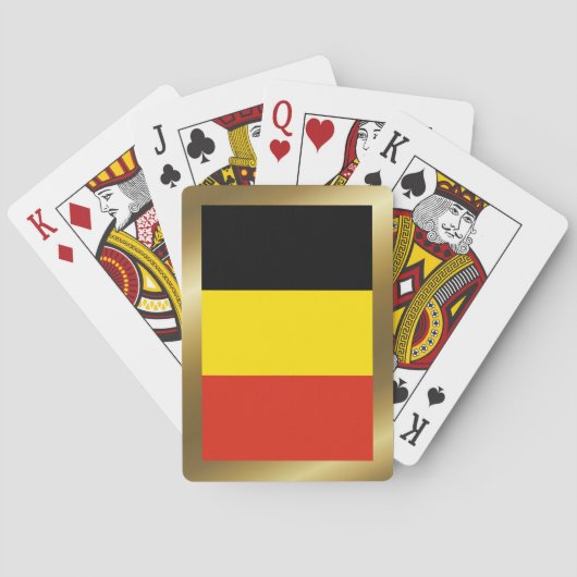 Belgische vlagspelkaarten pokerkaarten (Achterkant)