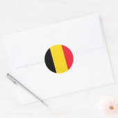 Belgische vlagsticker ronde sticker (Envelop)