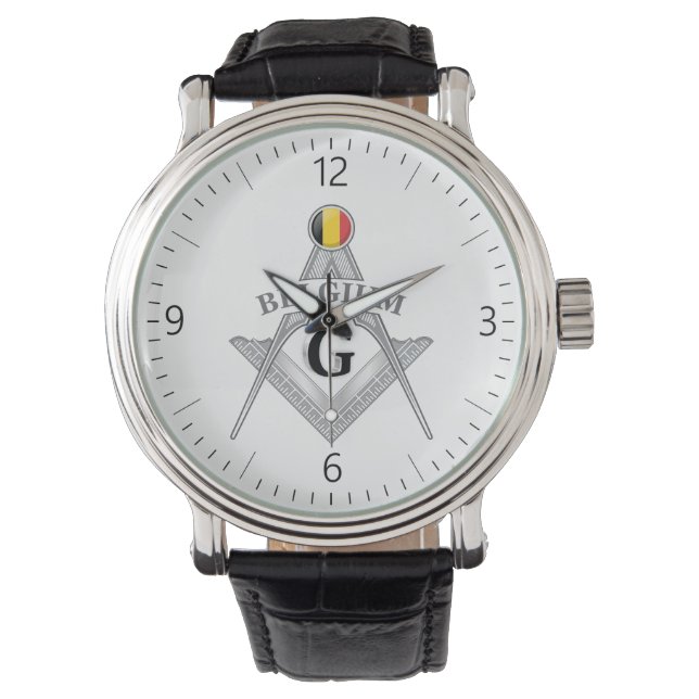 Belgische vrijmetselarij teken horloge (Voorkant)