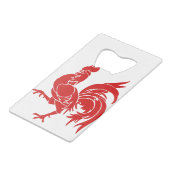 Belgische Waalse Rooster Creditkaart Flessenopener (Achterkant Gekanteld)