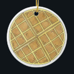 Belgische Waffle Diner Brunch restaurant Chef Keramisch Ornament<br><div class="desc">Ornament bevat een originele markeringsillustratie van een Belgisch wafel met heerlijke dinerstijl. Dit ontwerp van ontbijtvoedsel is ook beschikbaar op andere producten. Zie je niet wat je zoekt? Hulp nodig bij aanpassingen? Neem contact op met Rebecca om iets voor je te ontwerpen.</div>