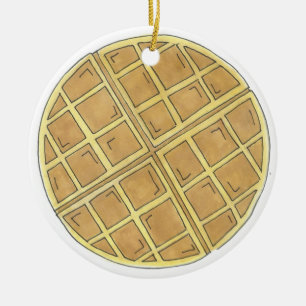 Belgische Waffle Diner Brunch restaurant Chef Keramisch Ornament