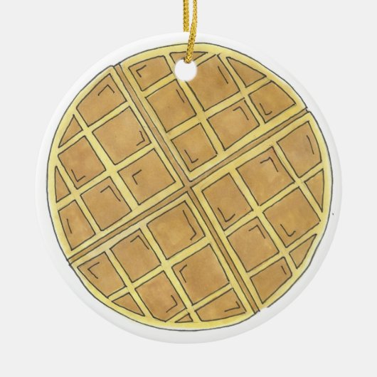 Belgische Waffle Diner Brunch restaurant Chef Keramisch Ornament (Voorkant)