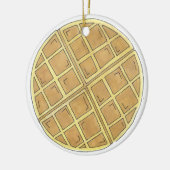 Belgische Waffle Diner Brunch restaurant Chef Keramisch Ornament (Links)
