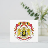 Belgische wapenmantel briefkaart (Staand voorkant)