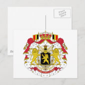 Belgische wapenmantel briefkaart (Voorkant / Achterkant)