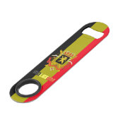 Belgische wapenschild speed flessenopener (Achterkant Gekanteld)