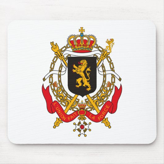 Belgische wapenstilstand Mousepad Muismat (Voorkant)