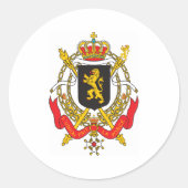 Belgische wapenstilstand ronde sticker (Voorkant)