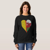 Belgische Welsh Flag Heart Trui (Voorkant volledig)