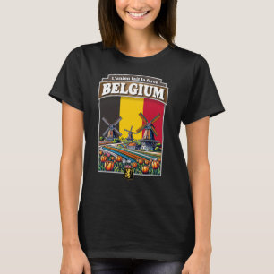 Belgische windmolens en tulpen t-shirt