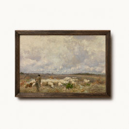 Belgische Winterdorp Poster - Sneeuw Landschapskun