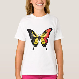 Belgische Zwaluwstaartvlinder Vlag Sticker T-shirt