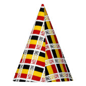 Belgium and Belgian Flag Tiled with Your Name Feesthoedjes (Achterkant)