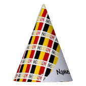 Belgium and Belgian Flag Tiled with Your Name Feesthoedjes (Links)