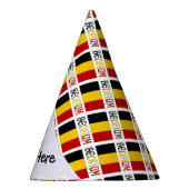 Belgium and Belgian Flag Tiled with Your Name Feesthoedjes (Rechts)