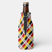 Belgium and Belgian Flag Tiled with Your Name Flesjeskoeler (Fles Achterkant)