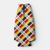 Belgium and Belgian Flag Tiled with Your Name Flesjeskoeler (Achterkant)
