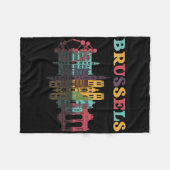 Belgium Brussels Travel Family Vacation Europian T Fleece Deken (Voorkant (Horizontaal))