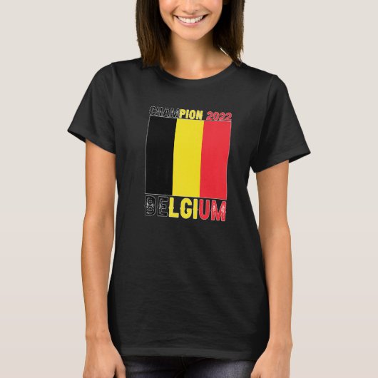 Belgium Champion Belgium Soccer Fan  2022 T-shirt (Voorkant)
