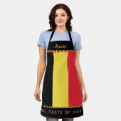 Belgium Chefs Schort, Belgian Flag Schort (Gedragen)