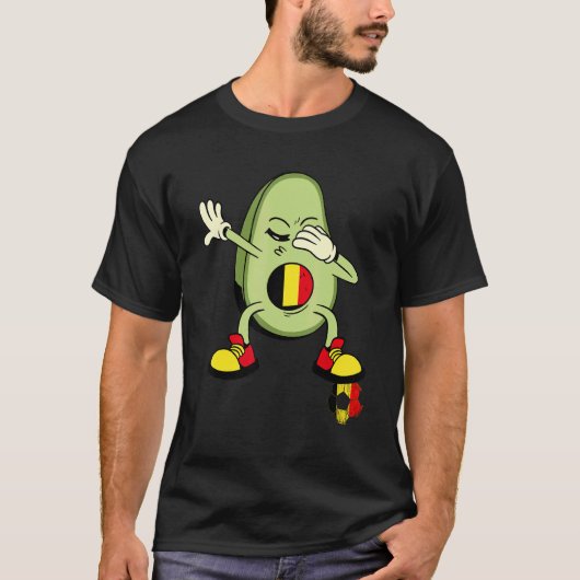 Belgium Dabbing Potato Belgian Soccer Player Belgi T-shirt (Voorkant)