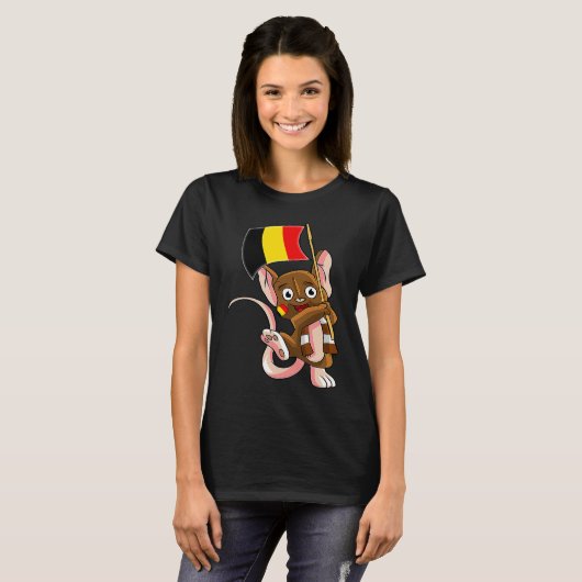Belgium Fan Mouse T-shirt (Voorkant volledig)