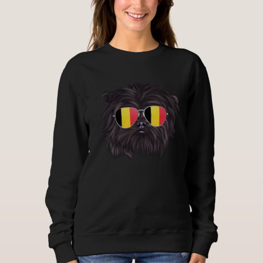 Belgium Flag Affenpinscher Dog Belgium Pocket Trui (Voorkant)